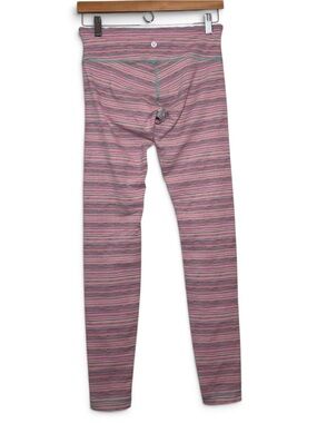 Lululemon Wunder Under III Yoga Leggings Cyber Stripe Size 8